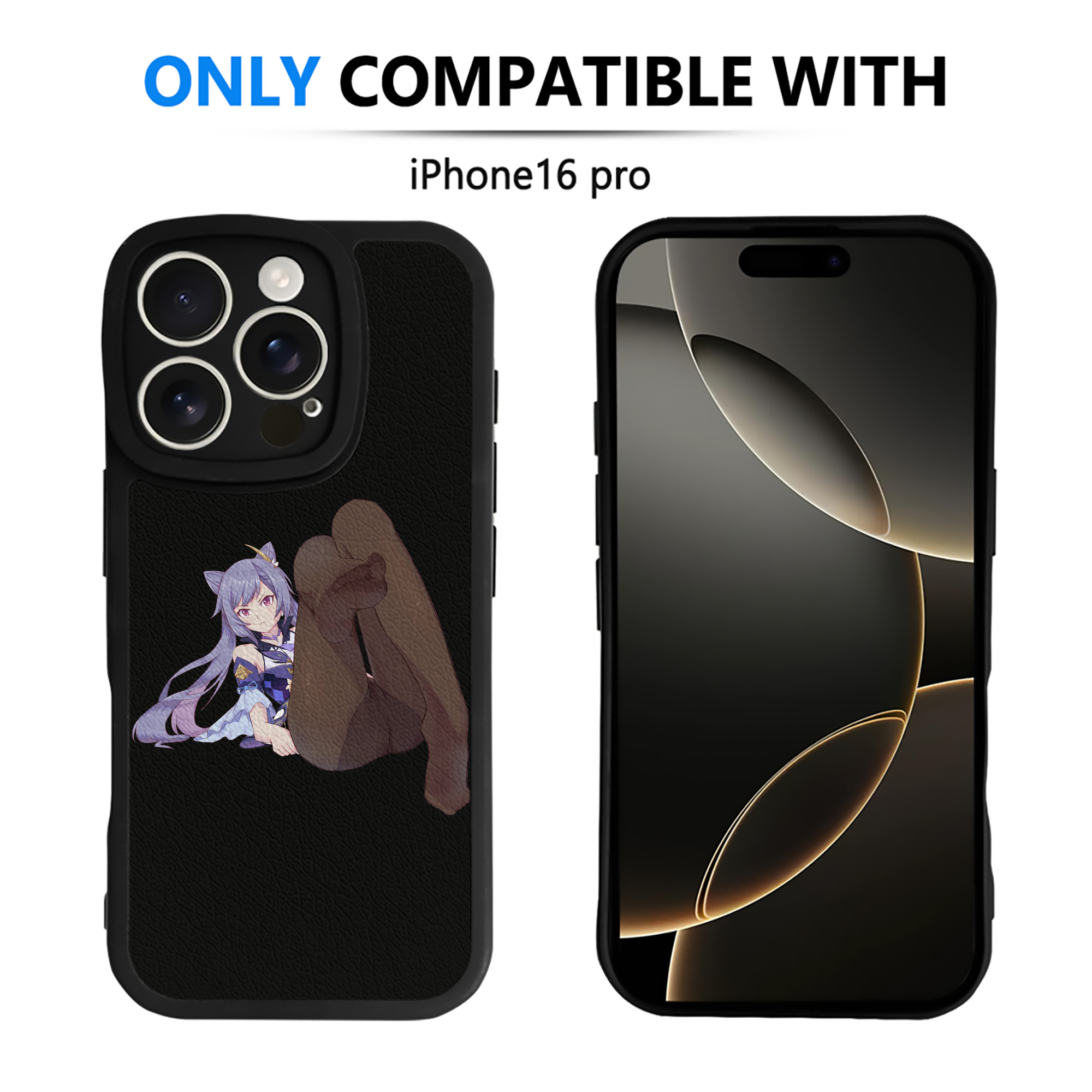 げんし神 刻晴 こくせい genshin Kokusei 【iPhone 16シリーズ対応】シリコンスマホケース（レザー調） 材質：シリコン